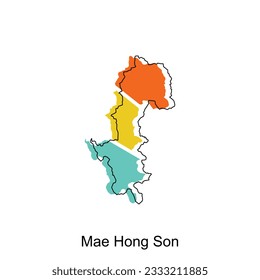 vector map of Mae Hong Son modern outline, High detailed vector illustration vector Design Template, suitable for your company