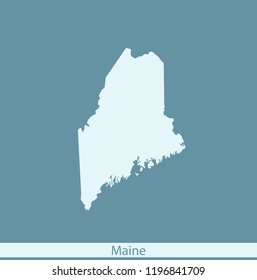 vector map of Maine