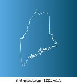 vector map of Maine