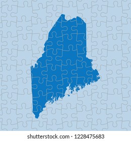 vector map of Maine