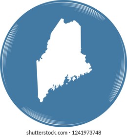 vector map of Maine