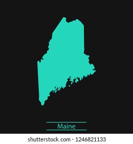 vector map of Maine