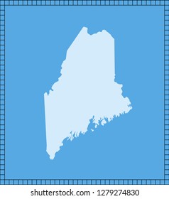 vector map of Maine