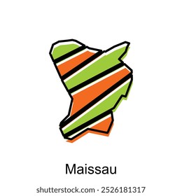 vector map of Maissau. Borders of for your infographic. Vector illustration design template