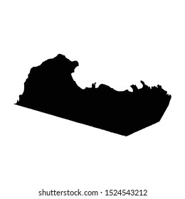 Vector map Malabo. Isolated vector Illustration. Black on White background. EPS 10 Illustration.