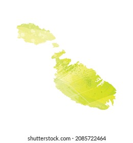 Vektorkarte Malta. Einzelne Vektorgrafik. Schwarz auf weißem Hintergrund. EPS10-Illustration.
