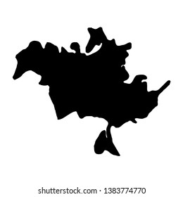 Vector map Manama. Isolated vector Illustration. Black on White background. EPS 10 Illustration.