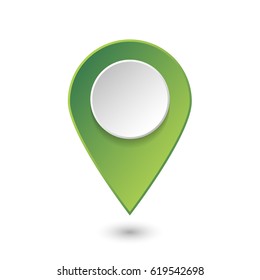 Vector map marker, for workflow layout, diagram, annual report, web design.