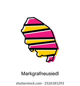 vector map of Markgrafneusiedl. Borders of for your infographic. Vector illustration design template