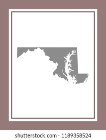 vector map of Maryland