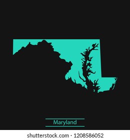 vector map of Maryland