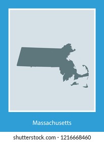 vector map of Massachusetts