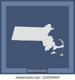 vector map of Massachusetts