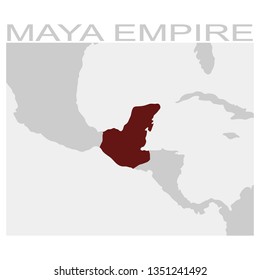 vector map of the maya empire 