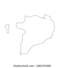 mapa vectorial del delta del río mekong en el país de Vietnam