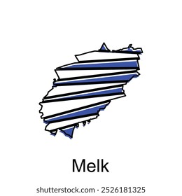 vector map of Melk. Borders of for your infographic. Vector illustration design template