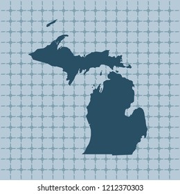 vector map of Michigan