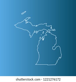 vector map of Michigan