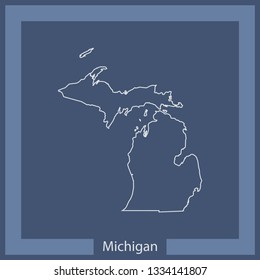 vector map of Michigan