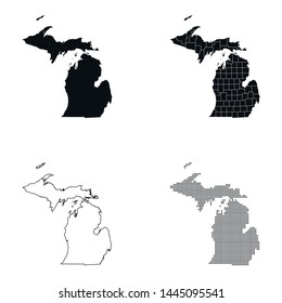 vector map of the Michigan