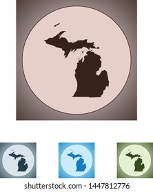 vector map of the Michigan