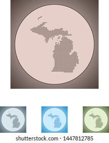 vector map of the Michigan