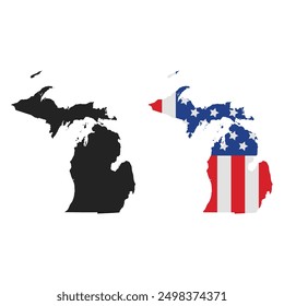 vector map of the Michigan.