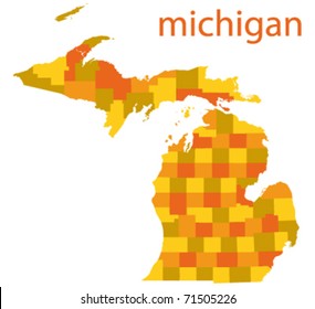 Vector Map Of Michigan State