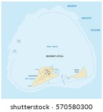 Vector map of the Midway Atoll in the Northern Pacific Ocean