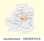 vector map of the Minneapolis-Saint Paul metropolitan area, Minnesota, United States