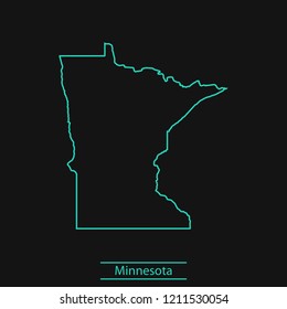 vector map of Minnesota