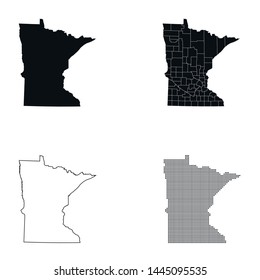 vector map of the Minnesota