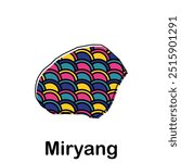 Vector Map of Miryang. Borders for your infographic. Vector illustration design template