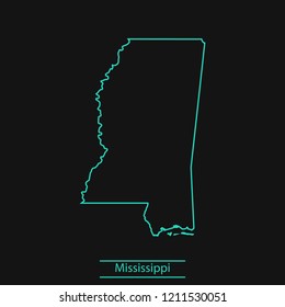 vector map of Mississippi