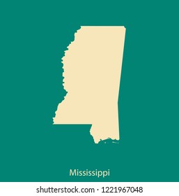 vector map of Mississippi