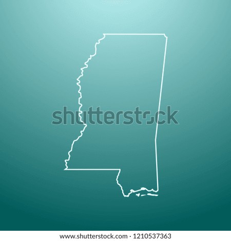 vector map of Mississippi