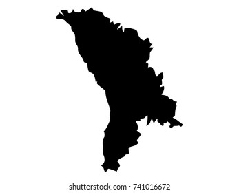 Vector map of Moldova