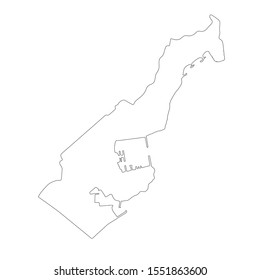 Vector map Monaco. Country and capital. Isolated vector Illustration. Outline. EPS 10 Illustration.