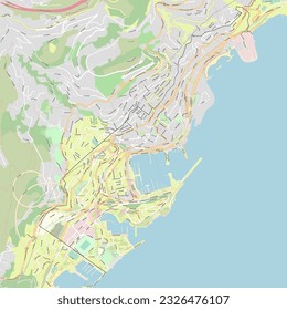 Vector Map of Monaco data from Openstreetmap