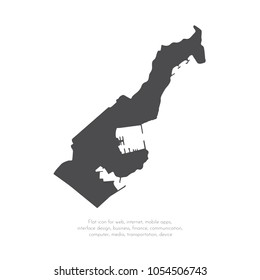 Vector map Monaco. Isolated vector Illustration. Black on White background. EPS 10 Illustration.

