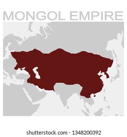 Vector Map Of The Mongol Empire
