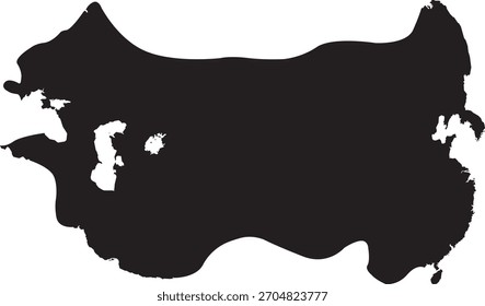 Mapa vetorial da silhueta mongol Empire
