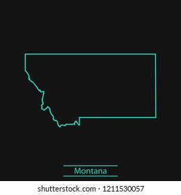 vector map of Montana