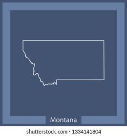 Vector Map Montana Stock Vector (Royalty Free) 1334141804 | Shutterstock