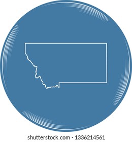 vector map of Montana