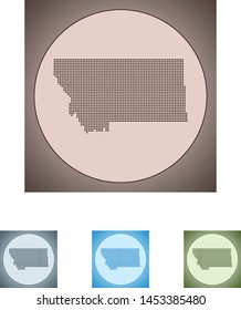 vector map of the Montana