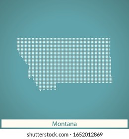 vector map of the Montana