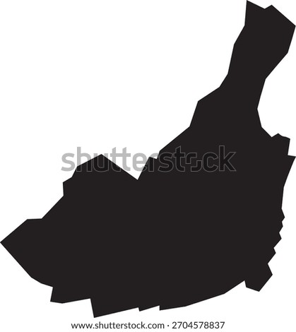 Vector Map of Monte Carlo Region of Monaco Silhouette