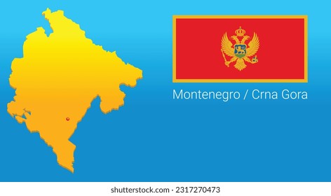 vector map montenegro crna gora country