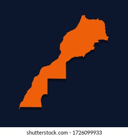 Mapa vectorial de Marruecos. Ilustración vectorial aislada